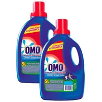Kit 2 unidades Detergente Líquido 5L - OMO MULTIAÇÃO COM PODER ACELERADOR