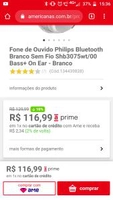 Fone de Ouvido Philips Bluetooth Branco Sem Fio Shb3075wt/00 Bass+ On Ear - Branco