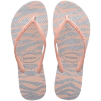Chinelo Havaianas Slim Animals Glitter - Cor Areia