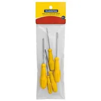 Kit de Ferramentas 5 Peças Chaves de Fenda Cruzada e Chata Tramontina