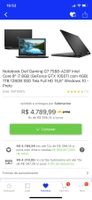 [CC SUB + AME R$3449] Dell Gaming G7 7588-A20P i7 GeForce GTX 1050TI - R$4.311