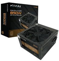 [via Magalupay] Fonte ATX 850W 80 Plus Bronze - PFC Ativo - MYMAX | R$379