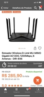 Roteador Wireless D-Link MU-MIMO Gigabit AC1200 DIR-846