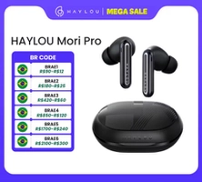 [R$78 "MOEDAS"/TAXA INCLUSA] Fone Bluetooth 5.4 HAYLOU Mori Pro Com Cancelamento de Ruído Ativo 43dB ANC, Bateria 35H, 6 Microfones #Aliexpress 🇨🇳