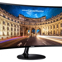 Monitor Curvo Samsung 27 Full HD, 72Hz, IPS, HDMI, VGA, Inclinação Ajustável, Freesync, Preto - Lc27f390