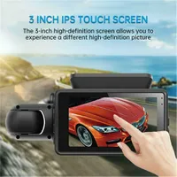 Gravador De Vídeo Do Carro 1080p Duplo tela touch