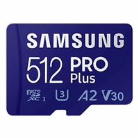 Cartão microSD 512GB PRO Plus c/ adaptador 180MB/s