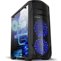 Gabinete Gamer Warrior Lateral Acrílico com 3 Baias Internas Preto - GA155 - R$140