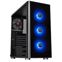 Gabinete Gamer Thermaltake V200 RGB, Mid Tower, Com 4 Fans, Vidro temperado, Black, Sem Fonte, CA-1K