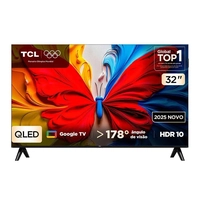 Tv Tcl 32" 32s5k Qled Smart Fhd Google Tv Preto Bivolt