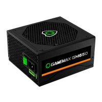 Fonte Gamemax GM650 650W, 80 Plus Bronze, PFC Ativo, Black R$279