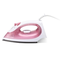 Ferro de Passar Roupa a Vapor 127V 1200W Com Copo Dosador Branco/Rosa R$ 59