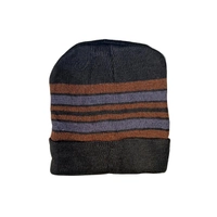 Touca Térmica Gorro de Inverno Listrado com Forro GR62223