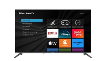 Smart TV 49" Philco 4K LED Roku Borda Infinita