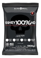 Whey Protein 100% Hd - Wpc Wpi Wph Pouch 900g - Black Skull