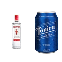 Kit Gin Beefeater London Dry 750 ml + 4 Água Tônica Antarctica Lata 350ml