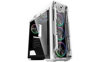Gabinete Gamer Gamemax Optical G510, Mid Tower, Com 3 Fans, Painel Lateral, White, Sem Fonte