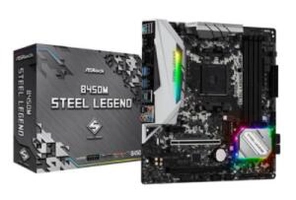 Placa mãe micro atx asrock b450m steel legend type-c/ displayport - R$782