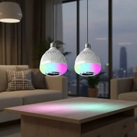 Kit 2 Lâmpadas RGB com Caixa de Som e Controle