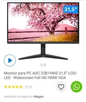 Monitor AOC 21,5 pol