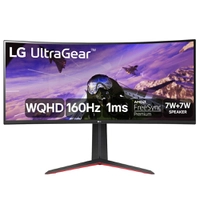 [APP] Monitor Gamer Curvo LG UltraGear LG 34, UltraWide, 160Hz, WQHD, 1ms, DisplayPort e HDMI, AMD FreeSync Premium, HDR10, 99% sRGB - 34GP63A-B