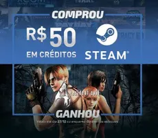 Compre créditos steam e ganhe jogos - A partir de R$50
