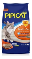 Areia Higiênica Pipicat Multi-cat 12kg