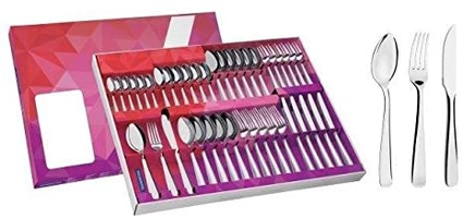 Faqueiro Aço Inox com Faca para Churrasco com 42 Peças Tramontina Pacific Prata R$210