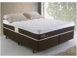 Cama Box Queen Size (Box + Colchão) Herval - Mola 26cm de Altura Dublin por R$ 950