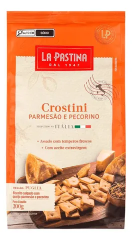 Crostini La Pastina Parmesao & Pecorino 200g