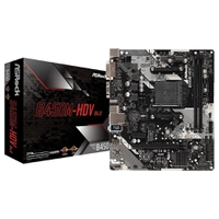 Placa-Mãe ASRock B450M-HDV R4.0, AMD AM4, Micro ATX, DDR4, Preto 