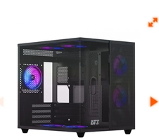 Gabinete Gamer DT3 Hyperflow, Mid Tower, Vidro Temperado, M-ATX, Black, Sem Fonte, Sem Fan