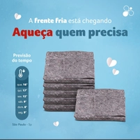 Cobertor Casal Doação Paraty Cinza 190x160cm 