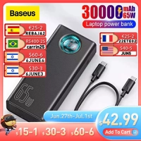 Baseus 65w Power Bank 30000mah Pd Quick Charge Powerbank Portable