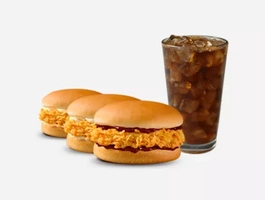 3 hambúrgueres pop + free refil 28,90