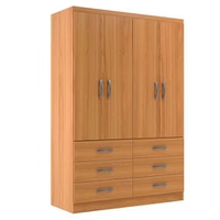 guarda-roupa solteiro treviso 4 pt 6 gv cinamomo - Marrom