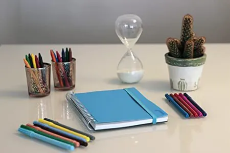 CONFETTI, Caderno Escolar, 1/4 80 Folhas, Capa Azul