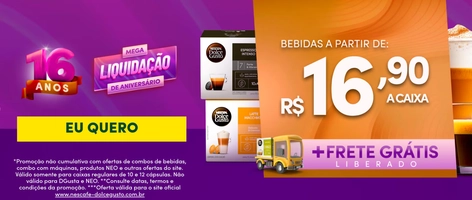 Cápsulas Nescafé Dolce Gusto a partir de R$16,90 + Frete grátis 