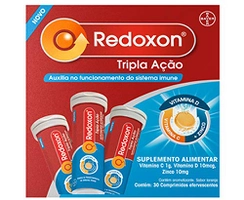 [REC] Redoxon Tripla Ação com Vitamina C, Vitamina D e Zinco, Sabor Laranja - 30 comprimidos