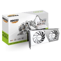 Placa de Video INNO3D NVIDIA GeForce RTX 4060 TWIN X2 OC White, 8GB, GDDR6, DLSS, Ray Tracing, N40602-08D6X-173051W