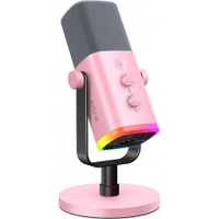 Microfone Gamer Fifine AmpliGame AM8, USB, RGB, Pink