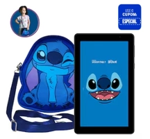 Tablet Positivo Vision TAB 7 Stitch + Capa e Bolsa - Octa-Core 3GB RAM 64GB Android 14 Go Wi-Fi Tela 7” IPS – Preto
