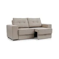 Sofá 3 Lugares Net Rocky Assento Retrátil Suede Bege | R$500