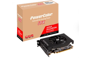 Placa de Vídeo PowerColor AMD Radeon RX 6400 ITX, 4GB, GDDR6, FSR, Ray Tracing, AXRX 6400 4GBD6-DH