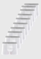 Kit 10pçs Cueca Hering Boxer Lisa Branca