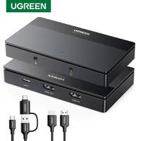 Placa Captura UGREEN HDMI 4K60Hz p/ USB-C/USB Live/Gravação