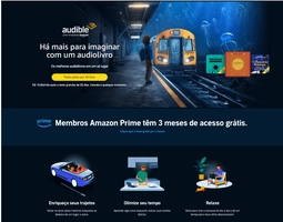 Assinatura da Audible com teste gratuito de 30 dias. Mais de 100 mil títulos de audiolivro. Cancele a qualquer momento.