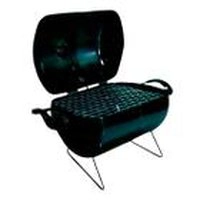 Churrasqueira Móvel Com Tampa Bafinho 45x35x32cm Tambor Mini Preta