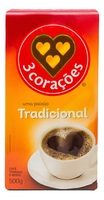 [Leve 7 R$22,86 un] Café Torrado E Moído Tradicional A Vácuo 500g 3 Corações