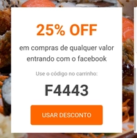 Desconto de 25 % peixe urbano (sábado e domingo)